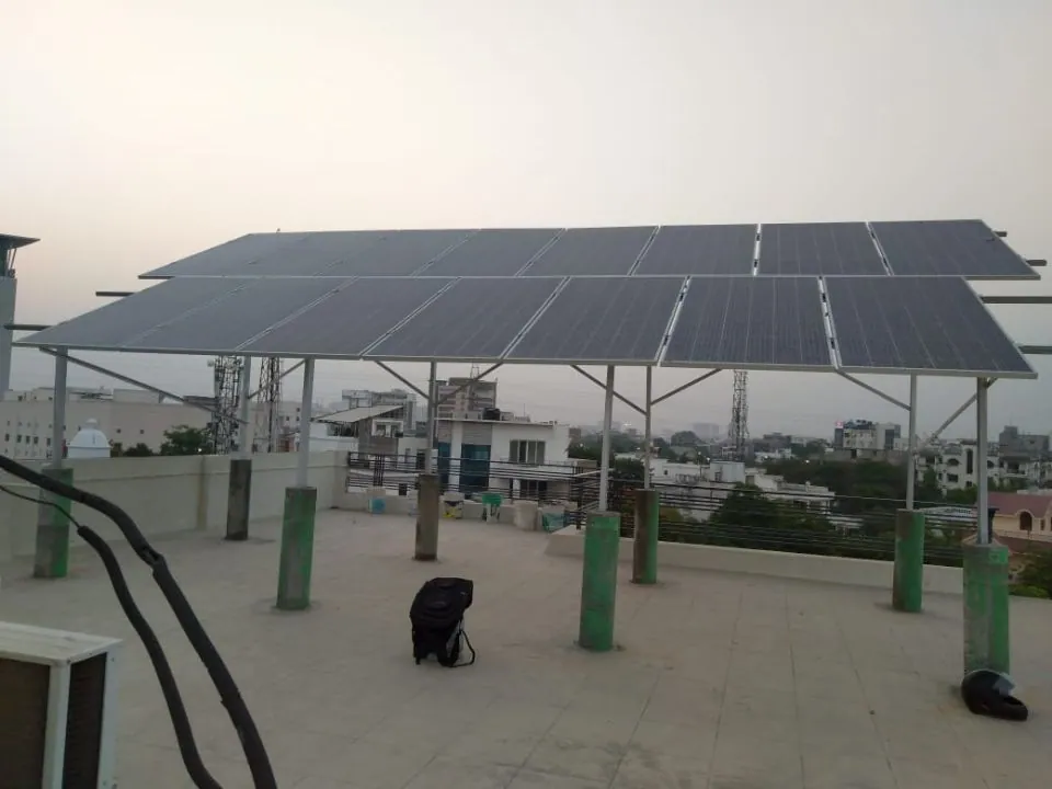 Rooftop solar plant by Vortex Solar, Lucknow