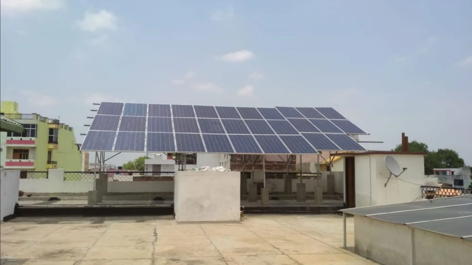 Rooftop solar plant by Vortex Solar, Lucknow