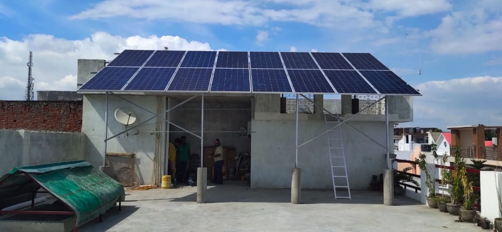 Rooftop solar plant by Vortex Solar, Lucknow