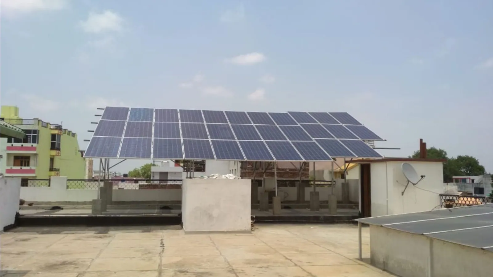 Rooftop solar plant by Vortex Solar, Lucknow