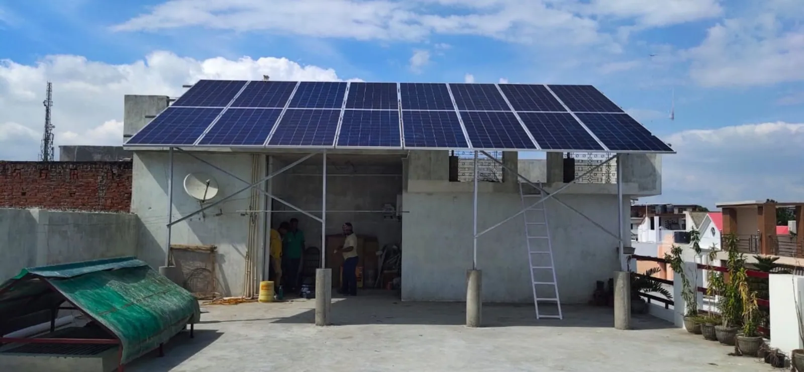Rooftop solar plant by Vortex Solar, Lucknow